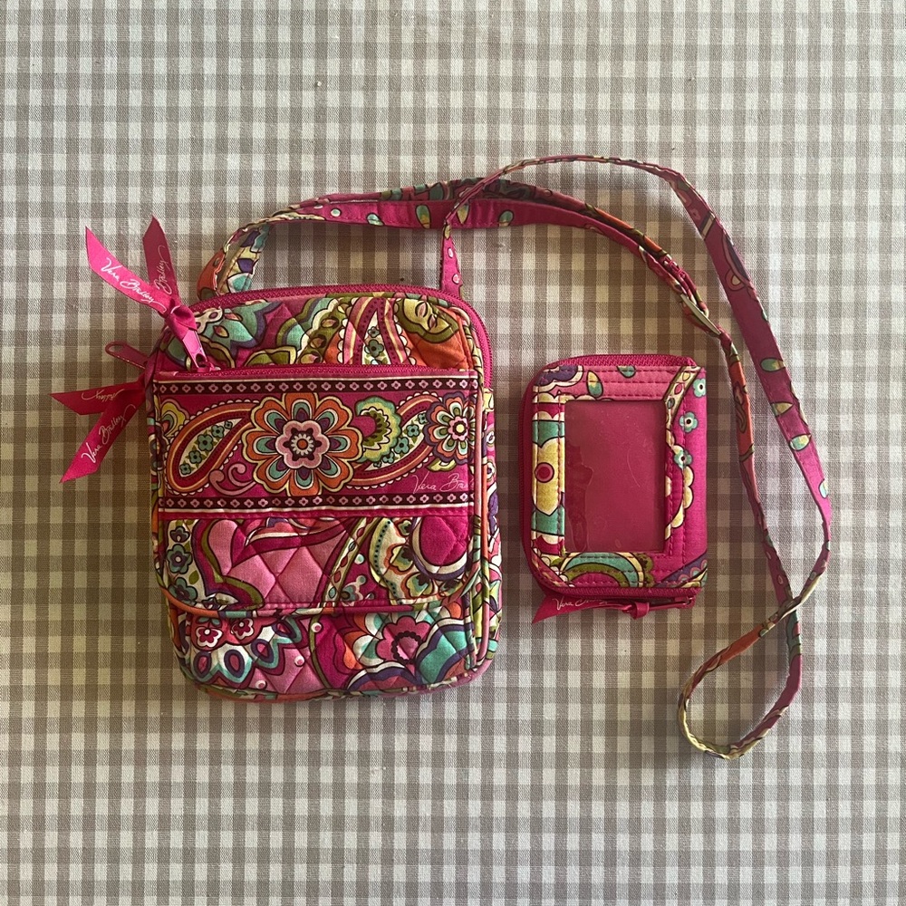 Vera Bradley Paisley Cross Body Purse and Wallet